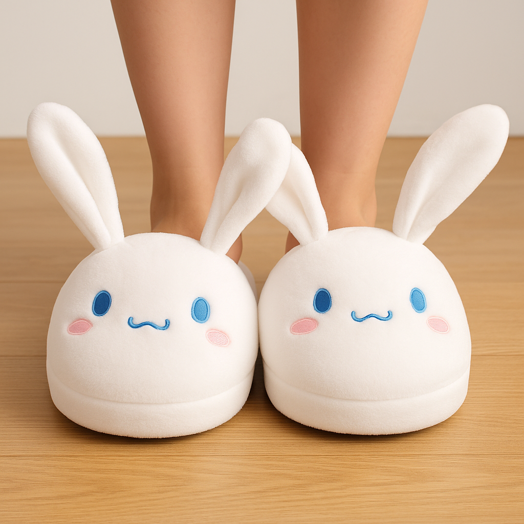 Cinnamoroll Plush Slippers with Moving Ears