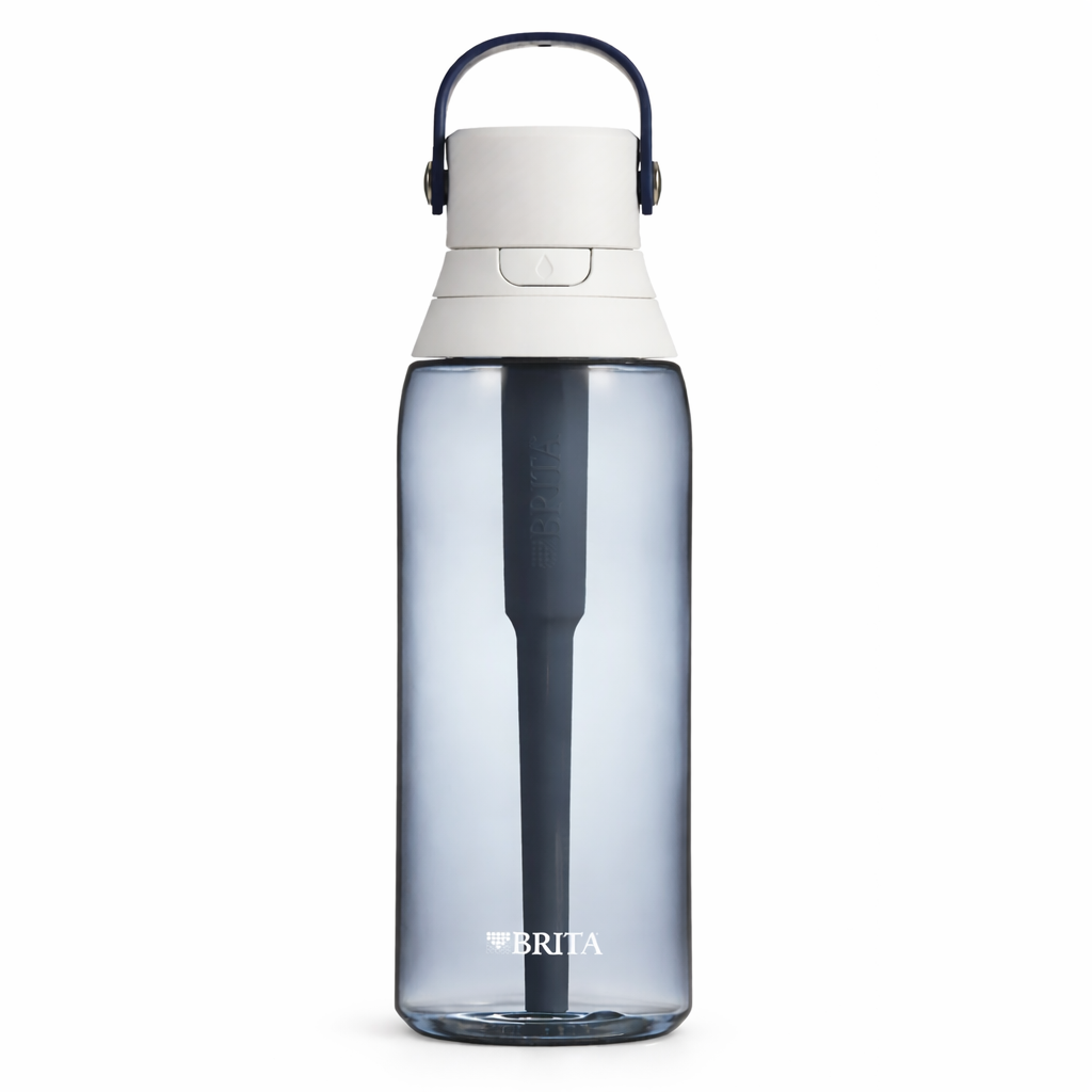 Brita Hard-Sided Plastic Premium Filtering Water Bottle BPA-Free Reusable Replaces 300 Plastic Water Bottles Filter Lasts 2 Months or 40 Gallons Includes 1 Filter Night Sky - 26 oz.